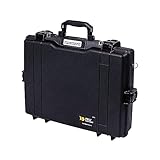 PELI 1495 Shockproof Laptop Case, IP67 Watertight and Dustproof, 37L Capacity, Made in US, With Customisable Foam Inlay, Black