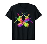 Drummer Drum Sticks Rock & Roll Hand Horns Kids Boys T-Shirt