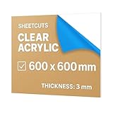 600mm x 600mm 3mm acrylic sheet for greenhouse glass replacement