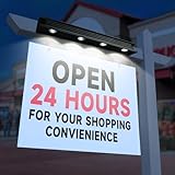 Solar Sign Light Outdoor Bright LED 6000K White Dusk to Dawn Solar Powered for Mailbox, Address, House Number, Real Estate Sign Posts, Billboard Lighting (1 PACK)