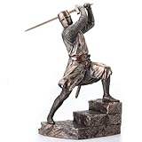 Veronese Design Templar Knight Wielding Double Handed Sword Statue