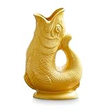 Wade Fish Jug, Handcrafted from Earthenware, Iconic UK Heritage, Made in Stoke-on-Trent, 1.2L, Yellow, WA967803YLW