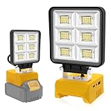 T-SUN Cordless LED Work Light for Dewalt 18V/20V Battery, 48W 5200LM Flood Light with Low Voltage Protection & USB-C Charging, Job Site Lighting for Emergency Workshop Garage (No Battery)