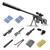 Funthy Sniper Rifle Foam Blaster with 20 Soft Balls, Bolt Action Sniper Rifle Dart Blaster with Detachable Scope, Blaster Game Set for Boys, Shell Ejection Soft Bullet Toy Gun Kids and Adults – AWM