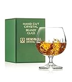 Hemswell Crystal Single Brandy Glass - Goblet Cut Crystal Brandy Glasses with Presentation Box - Snifter for Cognac 250ml European - Wicklow