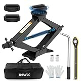 IMAYCC 2.5T Car Jack Kit,Scissor Jack forCar BMW Serie with Jack Rubber Pads,Spare Tire Changing Kit,Portable Tire JackRepair with Lug Wrench,2500KG Car Lifting Jackfor SUV MPV BMW 1/3/5/6/7/Z/X