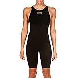 ARENA Powerskin Carbon Air² Women's Open Back Racing Swimsuit, Black/Black/Gold, 22