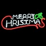 Rossesay Lighted Merry Christmas Sign Decoration Extra Large Green and Red LED Neon Pre Lit Display Outdoor Christmas Yard Decoration Garden Waterproof(Fresh Style)