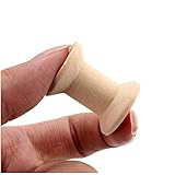10pcs Vintage Wooden Empty Thread Spools Cylinder Needlework Manual Crafts Bobbins Reels Organizer for Ribbon Sewing Tools