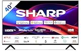 SHARP 40GD2225K 40" Full HD Roku Smart TV – Frameless LED with HDR10, Active Motion 200, Freeview Play, 3x HDMI, USB Media Playback, Dolby Audio, Wi-Fi & Ethernet – Black