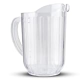 HOMESHOPA Plastic Pitcher, Clear Plastic Reusable Water Jug, 1.8 Litre Durable Multi-Use Cocktail Pitchers, Great for Picnics, BBQ’s, Poolside, Camping & Everyday Indoor Or Outdoor Use (Pack of 1)