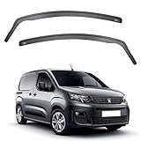 ISPEED Wind Deflectors For Peugeot Partner MK3 / Peugeot Rifter 2019-onwards 2pc - Keep Your Car Ventilated In Rain - Reduce Wind Turbulence - Tinted In-Channel Type