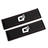 DYBFKX 2PCS Car Seat Belt Cover,for Alfa Brera Q4 Q2 GTA Giulietta Quadrifoglio serpenti TI Seat Belt Padding PU Leather Breathable Soft Comfort Adjustable Harness Pads Accessorie