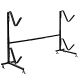 GYMAX Double Kayak Storage Rack, Freestanding Paddleboard Carrier Stand, Heavy Duty Boat Surf Ski Board Transport Tool