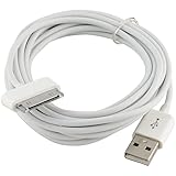 Mr. Gadget's Solutions® 30 Pin USB Data Cable Charging Charger Sync Lead Compatible with Samsung Galaxy Tab P1000 P1010 P7500 P7300 P6800 P6200 N8000 P5100 P3100 - White