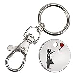 Harts 1 unit New Shape £1 coin Trolley Tokens Keyrings Supermarket Locker (Girl)