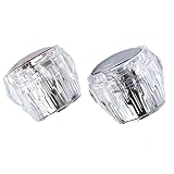 Deva DAC179 Profile Acrylic Tap Heads Bathroom Kitchen Sink Covers Standard Replacement for Leaking Aging Taps-1/2 Revivers-Hot Cold Top Indicator, Clear, One Size