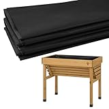 Udewo Fabric Liner for Large Veg Trough Outdoor Raised Bed Planter Liner, 2.9m x 1.6m/115" x 63" Non Woven Black Vegetable Trugs Herb Planter Liner Heavy Duty Plant Grow Bags - Large