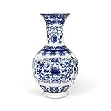 Fanquare Small Blue and White Chinese Porcelain Vase for Home Decor, Vintage Flower Vase, 14cm