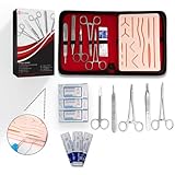 Suture Practice Kit Complete Suture Practice Kit for Students, Reusable Silicone Skin Suture Pad - for Education Use Only