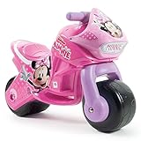 INJUSA - Twin Dessert Minnie Mouse Moto Ride-On, for Children from 18 to 36 Months, with Permanent Decoration, Wide Plastic Wheels and Carry Handle, Pink Colour