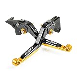 XSR 700 XSR 900 CNC Brake Lever Clutch Lever Foldable Extendable Clutch Brake Lever Set For Yamaha XSR700 XSR900 ABS 2016-2020 Black + Gold