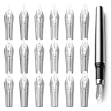 Gadpiparty 30-Pack Fountain Pen Flex Nibs Set - Stainless Steel Calligraphy Nibs (1.0mm/1.5mm/2.0mm/2.5mm/0.5mm/Flex) - Versatile Replacement for Handwriting, Drawing & Calligraphy - Suitable for