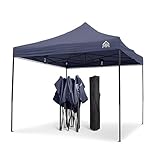 All Seasons Gazebos 3x3m Heavy Duty Fully Waterproof Pop up Gazebo With Accessory Pack - Navy Blue