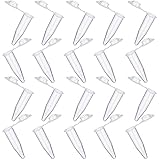 20 Pieces 1.5ml Centrifuge Tube, Micro Conical Centrifuge Tubes, Plastic Test Vials with Lids, Laboratory Centrifuge Tubes, for Experiments in the Laboratory (transparent)