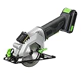 GALAX PRO Mini Circular Saw, 20V 3400RPM Professional Cordless Circular Saw, Adjustable Angle and Depth,Max Cutting Depth 42.8mm (90°), 28mm(45°),Laser Guide,Blade 115mm