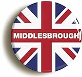 Ozorath Middlesbrough Union Jack Button Badge (2inch / 50mm diameter)