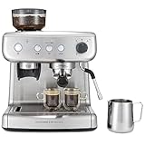 Breville Barista Max Espresso Machine | Latte & Cappuccino Coffee Maker with Integrated Bean Grinder & Steam Wand | 2.8 L Water Tank | 15 Bar Italian Pump | Stainless Steel