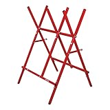 OREGON Steel Log Saw Horse, foldable and adjustable, 27 cm log capacity (584145), Red