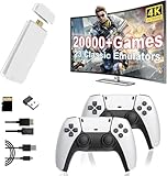 More9Room Wireless Retro Game Console Stick with Dual 2.4GHz Wireless Controllers 4K HDMI Output Stick Built-in 20000+ Classic Games for Family & Friends Entertainment 64GB