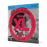 D'Addario EXL145 Nickel Wound Electric Guitar Strings, Heavy, 12-54 with Plain Steel 3rd