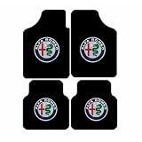 Car Mats 4 Piece Set for Alfa Romeo Junior Ibrida Q4 2025 2026, Hard-Wearing Pile, Anti-Slip Backing, Water Proof, All Weather