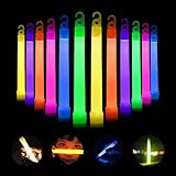 Glow Sticks Party Packs of 25 (mixed Colors) 6 Inches Long with Lanyard, Glow in the Dark Glowsticks for Adults, Children, Camping, Wedding, Night Parties