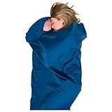 Lifeventure Polycotton Sleeping Bag Liner Lightweight Travel and Camping Sheet To Use Alone or To Add Warmth To Sleeping Bag - Rectangular Shaped