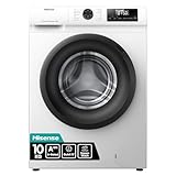 Hisense 1Q Series WF1Q1041BW Freestanding 10 KG Front Load Washing Durable Inverter Machine, Steam Wash, Quick Wash, 15 Washing Programs 1400 RPM White - Energy Rating A