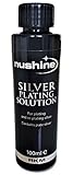 Nushine Silver Plating Solution 100ml - permanently plate PURE SILVER onto worn silver, brass, copper and bronze (eco friendly formula)