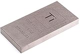 Titanium Bar - 1lb Laser Engraved .999 Pure Bullion Bar Chemistry Element Design by Unique Metals
