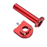 GOOFIT 7/8'' Twist Throttle Grip with Clamp Lever Replacement For 50cc 70cc 90cc 110cc 125cc Sport Motocross Dirt Bike Scooters Red