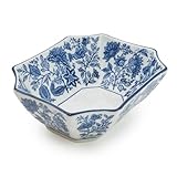 Home Deco London Sumatra Blue & White Large Ceramic Home Collection (Rectangular Bowl 7”)