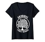 Womens Hobbs Family Reunion For All Tree With Strong Roots V-Neck T-Shirt