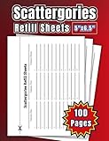 Scattergories Score Sheets | 5"x6.5" Refill and Replacement Sheets for Scattergories Game: 100 Small Size Pages for Keeping Track of Scores