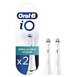 Oral-B iO Specialised Clean Electric Toothbrush Head, Precisely Angled Tufts for Deeper Plaque Removal for Hard to Reach Areas, Pack of 2 Toothbrush Heads, White