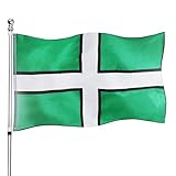 Large 5ft X 3ft Devon County Flag - Pack Of 1 - Devon County Flag 5ft (152cm/60") X 3ft (91cm/36") - Perfect for Devon County Events or Occasions