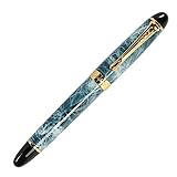 Jinhao X450 Blue Marble Fountain Pen, Medium Nib Gold Trim 16 Styles