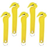 Yellow Hook Knife, Box Cutter, Safety Knife, Cutter, Work Knife, Box Cutter Safety Knife, Cardboard Cutter, Utility Knives, Warehouse, Box Opener, Box Knife, (Set of 5)