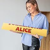 Personalised XXL 4.5 KG Toblerone Chocolate Bar - Personalised Giant Toblerone with the Name of Your Choice, Milk Chocolate with Honey-Almond Nougat